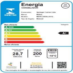 Freezer Horizontal 3 em 1 Branco 200l Midea Mdrc280sla011 - 127v - 9
