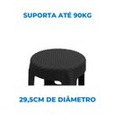 Ver mais imagens de Kit 2 Banquetas Rattan Preta