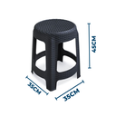 Ver imagem 7 de Kit 2 Banquetas Rattan Preta