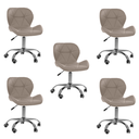 Ver imagem 1 de Cadeira Office Eiffel Slim Oficial Giratória - Bege - 5