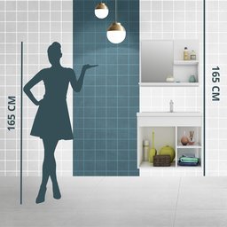 Gabinete Suspenso com Cuba e Espelheira Bia - 6 Gabinete Suspenso com Cuba e Espelheira Bia - 6