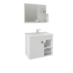 Gabinete Suspenso com Cuba e Espelheira Bia - 4 Gabinete Suspenso com Cuba e Espelheira Bia - 4