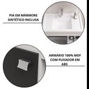 Ver imagem 5 de Gabinete Suspenso com Cuba e Espelheira Bia Branco/Preto