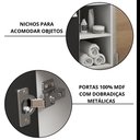 Ver imagem 6 de Gabinete Suspenso com Cuba e Espelheira Bia Branco/Preto