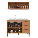 Ver imagem 3 de Cozinha Compacta Bia 5 Portas 3 Gavetas Freijó/off White - Jcarvalho