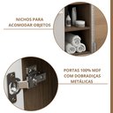 Ver imagem 6 de Gabinete Suspenso com Cuba e Espelheira Bia Marrom/Amêndoa/Branco