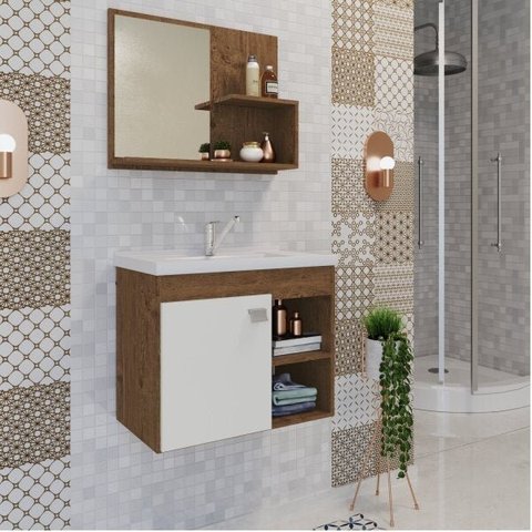 Gabinete Suspenso Com Cuba E Espelheira Bia 