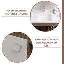 Ver imagem 6 de Gabinete Suspenso com Cuba e Espelheira Bia Marrom/Amêndoa/Off White