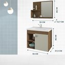 Ver imagem 5 de Gabinete Suspenso Com Cuba E Espelheira Bia 