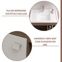 Ver imagem 7 de Gabinete Suspenso com Cuba e Espelheira Bia Marrom/Amêndoa/Off White
