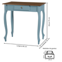 Ver imagem 5 de Aparador para Sala com Pés Luiz Xv e 1 Gaveta - Azul Céu Laca com Tampo Imbuia Glazer