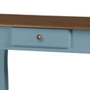 Ver imagem 4 de Aparador para Sala com Pés Luiz Xv e 1 Gaveta - Azul Céu Laca com Tampo Imbuia Glazer