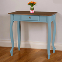 Ver imagem 1 de Aparador para Sala com Pés Luiz Xv e 1 Gaveta - Azul Céu Laca com Tampo Imbuia Glazer