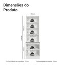 Ver mais imagens de Kit Balcão + Cristaleira 70 Cm Vik Madesa 02 Branco/cinza