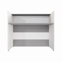 Ver imagem 5 de Balcão Atendimento Recepção Consultório 120 Cm X 110 Cm F5 Cor:cinza Sagrado com Branco