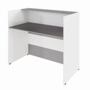 Ver imagem 6 de Balcão Atendimento Recepção Consultório 120 Cm X 110 Cm F5 Cor:cinza Sagrado com Branco