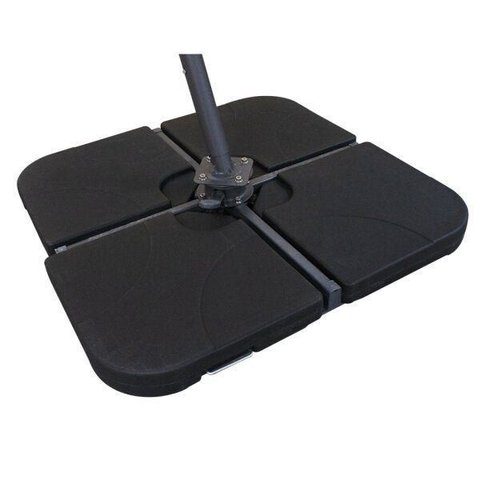 Base de Ombrelone Central Quadrada Rivatti Preto