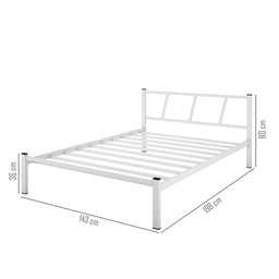 Cama Casal Bruna 100% Aço Estilo Industrial - 3