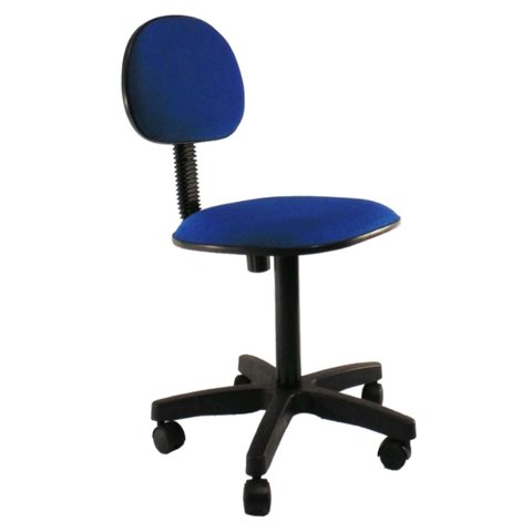 Cadeira Secretaria Giratoria Tropical Não Tem Regulagem de Altura Pstão É Fixo Tecido Azul