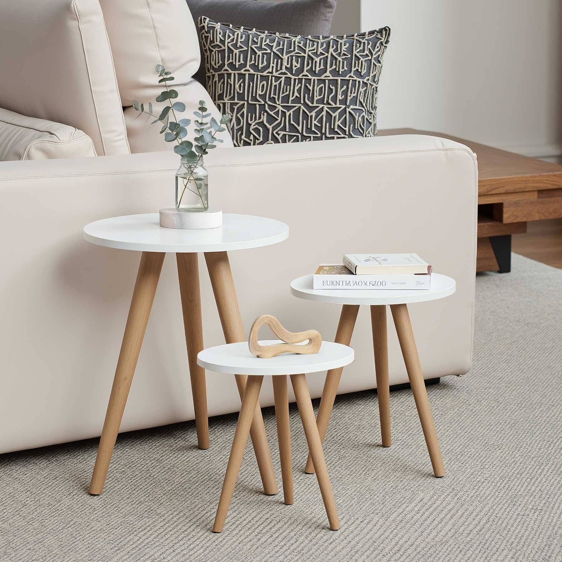 Kit Trio Jogo de Mesas Lateral Decorativas