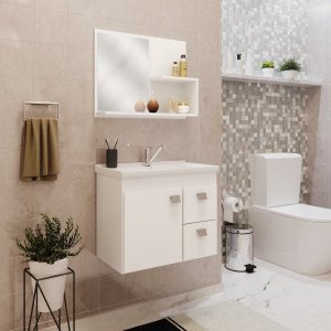 Gabinete Suspenso Com Cuba E Espelheira Isa 