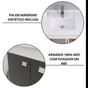 Ver imagem 7 de Gabinete Suspenso com Cuba e Espelheira Isa Branco/Preto