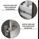 Ver imagem 6 de Gabinete Suspenso com Cuba e Espelheira Isa Branco/Preto