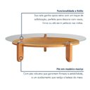 Ver imagem 7 de Mesa Centro para Sala de Estar com Vidro e Madeira Maciça Prisma Cinamomo