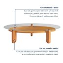 Ver imagem 7 de Mesa de Centro para Sala de Estar com Vidro e Madeira Maciça Prisma