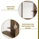 Ver imagem 4 de Gabinete Suspenso com Cuba e Espelheira Isa Marrom/Amêndoa/Branco