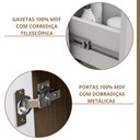 Ver imagem 6 de Gabinete Suspenso com Cuba e Espelheira Isa Marrom/Amêndoa/Branco