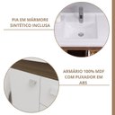 Ver imagem 7 de Gabinete Suspenso com Cuba e Espelheira Isa Amêndoa/Branco