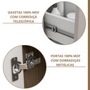 Ver imagem 5 de Gabinete Suspenso com Cuba e Espelheira Isa Marrom/Amêndoa/Off White