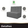 Canto Alemão Confortável para Apartamento Cozinha e Restaurantes Suede Cinza - 6