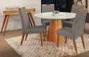 Ver imagem 1 de Mesa de jantar + 4 Cadeiras Itália tampo 120cm Grafite