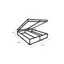 Ver imagem 2 de Cama Box Baú Queen Bipartido 158 Bello Box - Tecido Sintético Branco