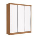 Ver imagem 1 de Guarda Roupas Casal 3 Portas de Correr 4 Gavetas Kappesberg Tapajós/branco 180cm