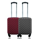 Ver imagem 1 de Kit Conjunto Mala de Bordo Viagem Rígidas Rodas 360º Cadeado Segredo Gladiador Duas D1pp Tamanho Pp