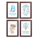 Ver imagem 7 de Kit com 4 Quadros Decorativos do Tema Ursinho Baloeiro:branca