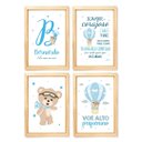 Ver imagem 2 de Kit com 4 Quadros Decorativos do Tema Ursinho Baloeiro:branca