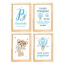 Ver imagem 2 de Kit com 4 Quadros Decorativos do Tema Ursinho Baloeiro:Branca