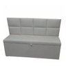 Conjunto Canto Alemão Baú Encosto Ripado Corino 110x45cm:branco - 4