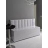 Conjunto Canto Alemão Baú Encosto Ripado Corino 110x45cm:branco - 2