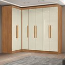 Ver imagem 2 de Guarda Roupas Modulado de Canto Madrid com 7 Portas Branco Maxel
