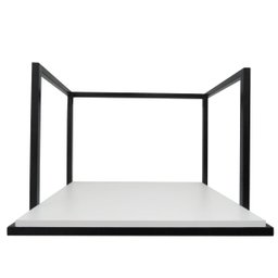 Porta Microondas e Forno Elétrico em Metalon e MDF - Branco - 7 Porta Microondas e Forno Elétrico em Metalon e MDF - Branco - 7