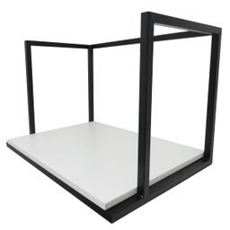 Porta Microondas e Forno Elétrico em Metalon e MDF - Branco - 2 Porta Microondas e Forno Elétrico em Metalon e MDF - Branco - 2