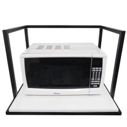 Porta Microondas e Forno Elétrico em Metalon e MDF - Branco - 4 Porta Microondas e Forno Elétrico em Metalon e MDF - Branco - 4