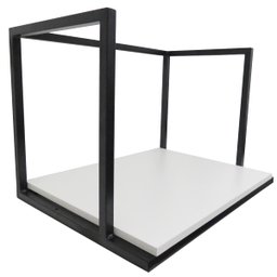 Porta Microondas e Forno Elétrico em Metalon e MDF - Branco - 9 Porta Microondas e Forno Elétrico em Metalon e MDF - Branco - 9