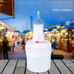 Lâmpada de Emergência Portatil Solar C/ Bateria para Acampamento Pesca - 2