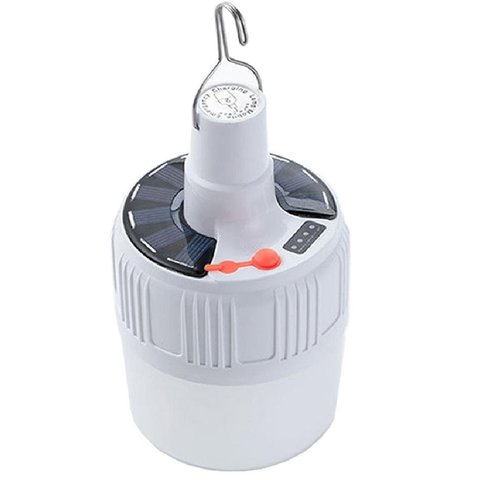 Lâmpada de Emergência Portatil Solar C/ Bateria para Acampamento Pesca